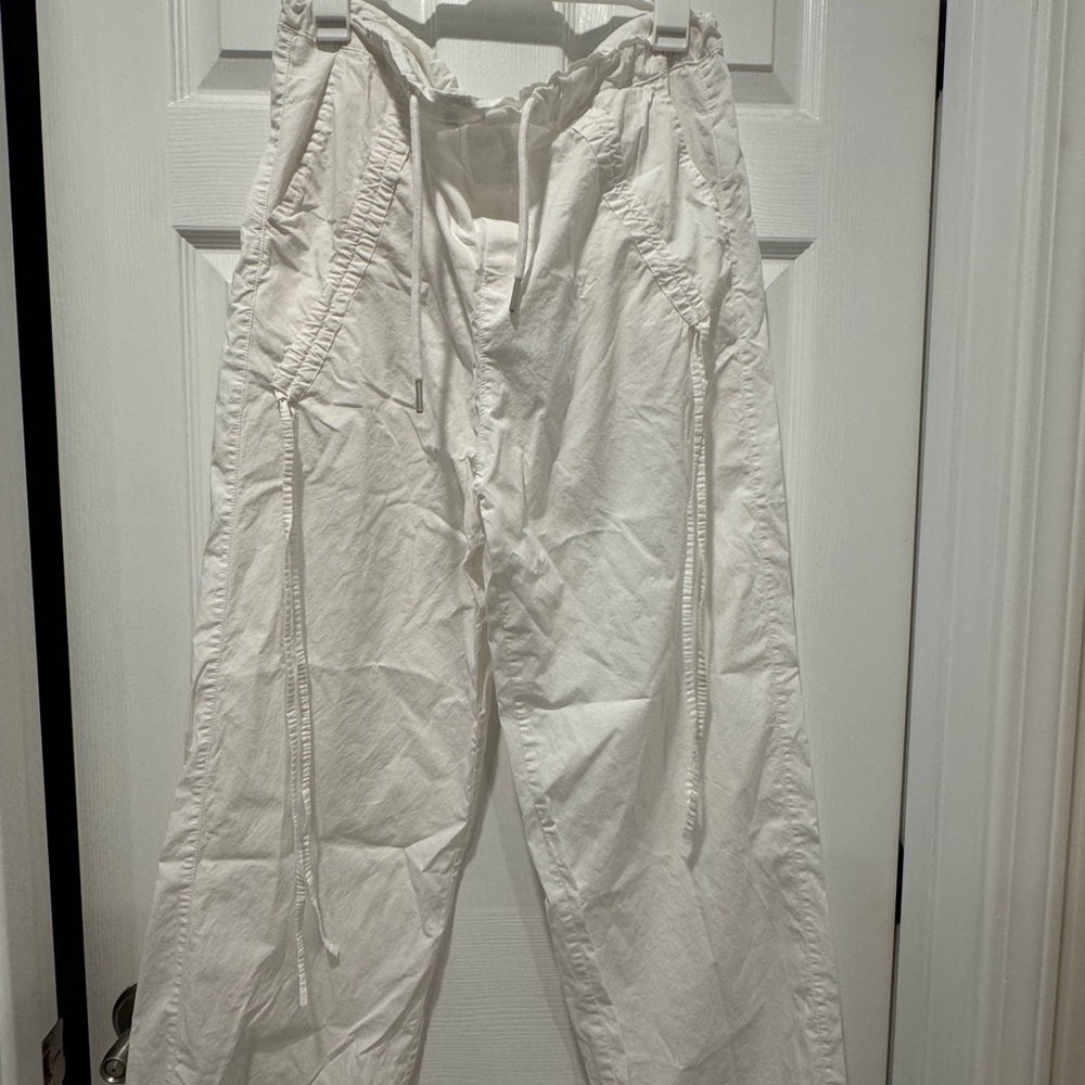 Unisex White Casual Pants